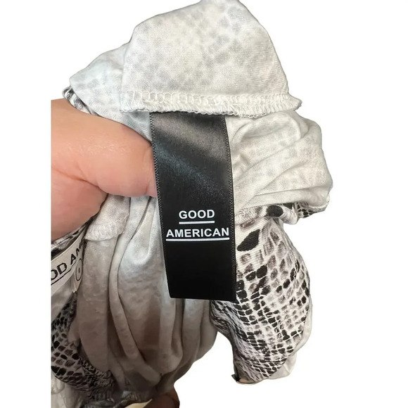 Good American The Runaround Wrap Dress Python Print Size 0 / XS - Picture 11 of 12